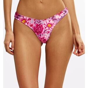 Sommer VITORIA Azalea Brazilian Bikini Bottoms Womens Medium New Floral Purple